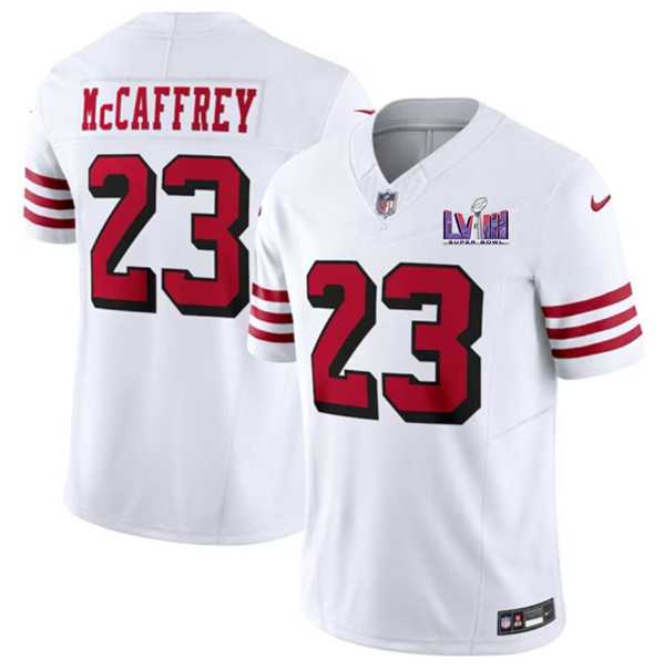 Men & Women & Youth San Francisco 49ers #23 Christian McCaffrey New White 2024 F.U.S.E. Super Bowl LVIII Patch Vapor Untouchable Limited Jersey,We sell and wholesale Men & Women & Youth San Francisco 49ers #23 Christian McCaffrey New White 2024 F.U.S.E. Super Bowl LVIII Patch Vapor Untouchable Limited Jersey on line form chian!